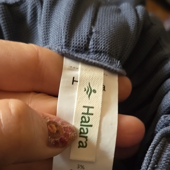 152. New HALARA Waffle Knit Gray Wide Leg Pants Size Small Tall - Picture 5 of 5